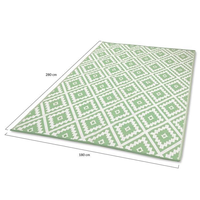 IDMARKET BAHAMAS Outdoor Rug, Sage Green, 180 x 280 CM