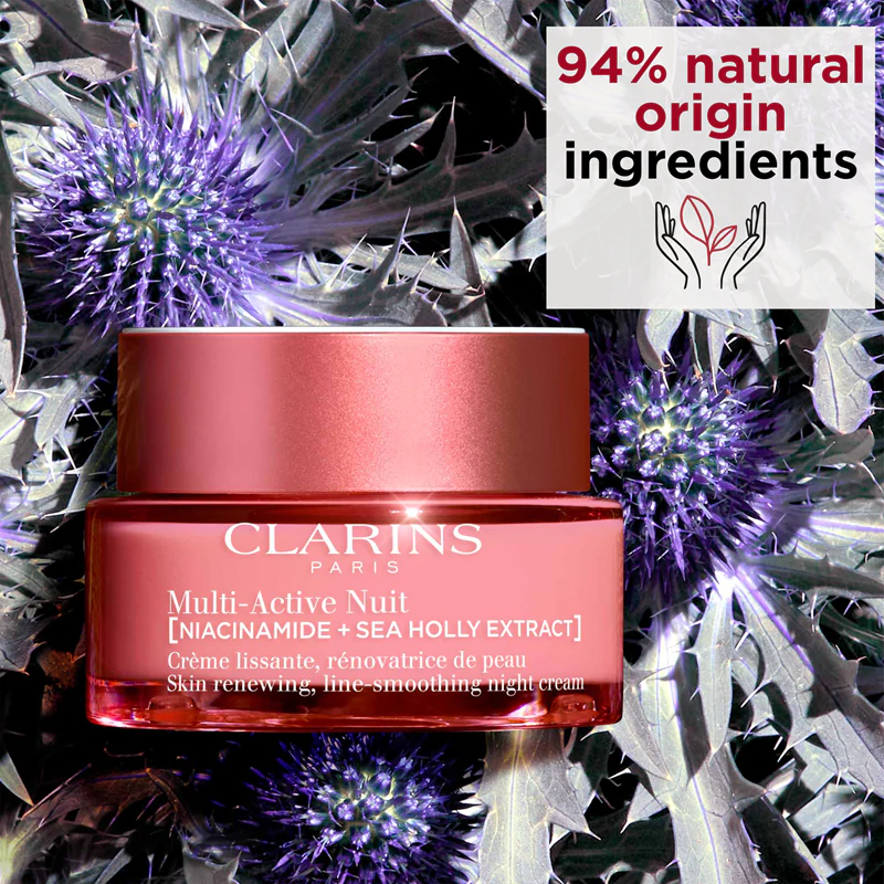 Creme Noturno Multiativo Clarins para Pele Seca: Creme noturno renovador para pele seca.