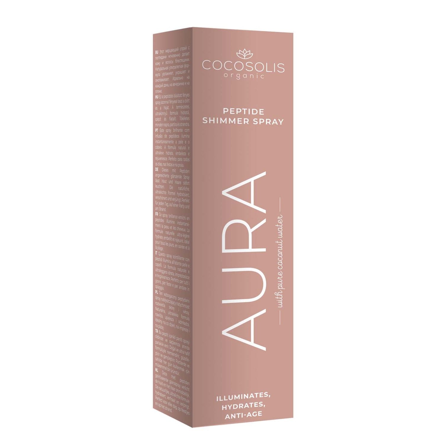 Cocosolis Shine Spray AURA Peptide Shimmer Spray - 100 ml