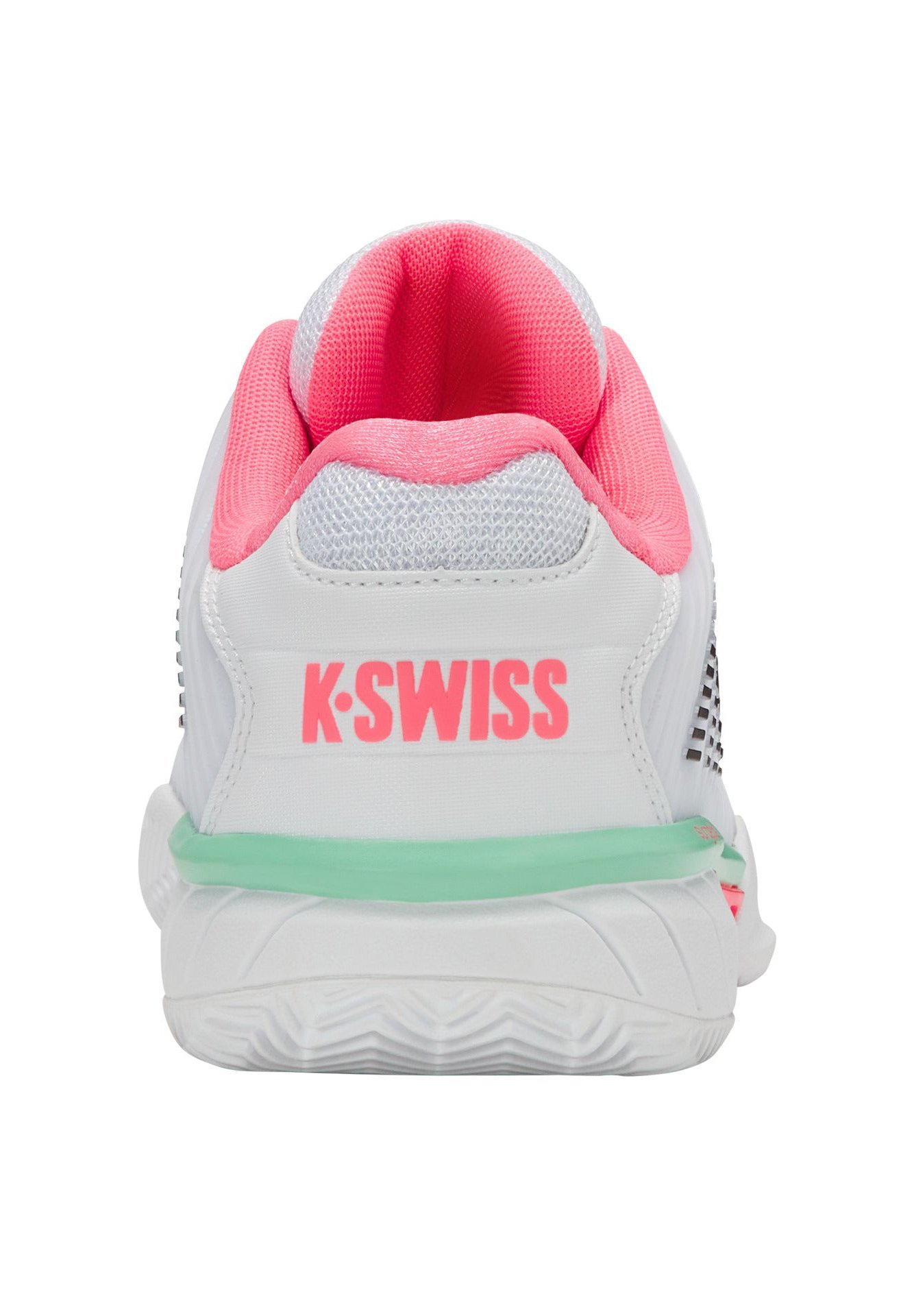 K-SWISS HYPERCOURT EXPRESS - Scarpe da tennis per campi in terra battuta - bianco/rosa pastello fluo/nero