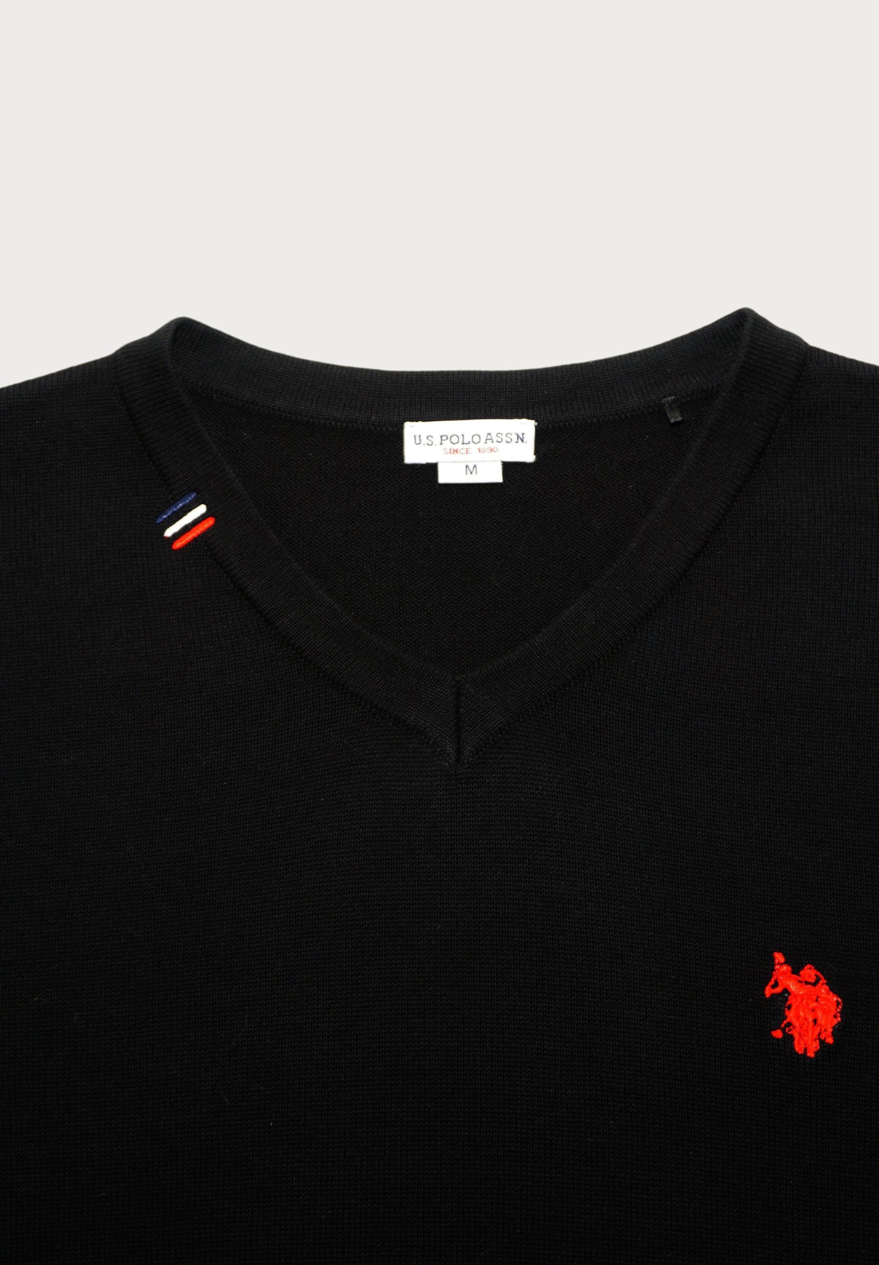 US Polo Assn. V-hals - Trui - zwart