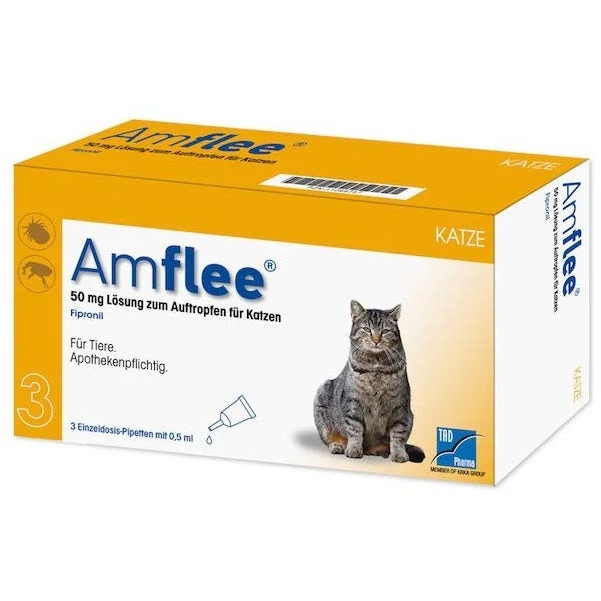 AMFLEE Amflee antiparasitair preparaat voor katten Krka 3 pipetten