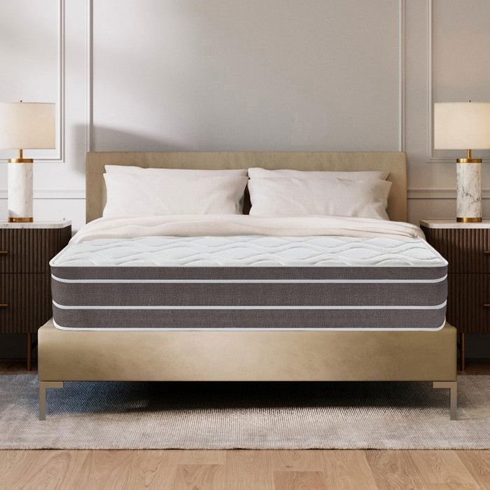 Colchón Premium de 140x190 cm - 26 cm de grosor - Ultratranspirable - Espuma de alta resiliencia - Muelles ensacados - Antiácaros - 10 zonas de soporte de látex