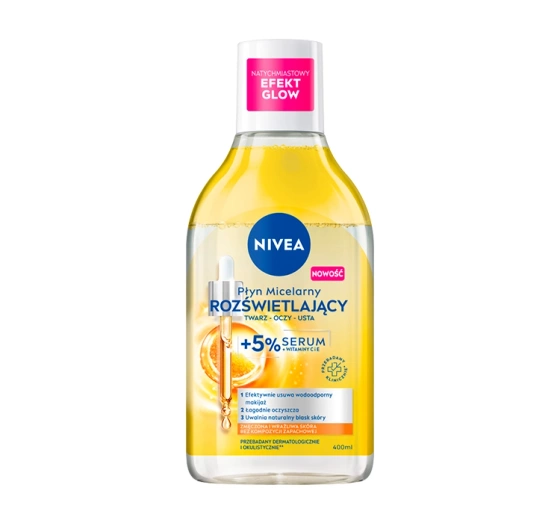 NIVEA dwufazowy rozświetlający płyn micelarny do twarzy z 5% serum 400 ml