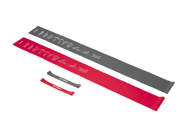 CRIVIT Fitnessbandenset, 4-delig
