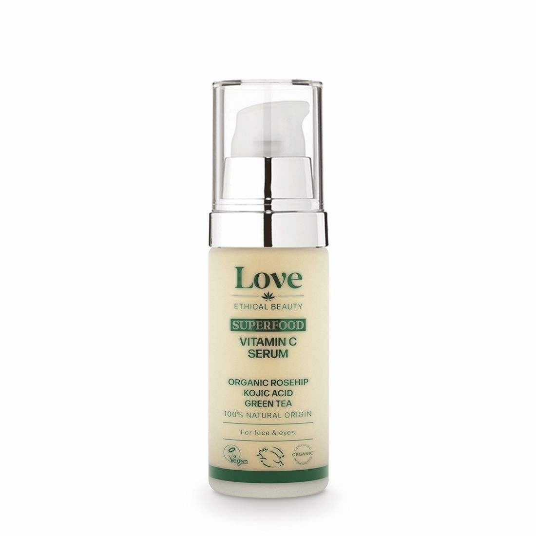 Hydratačné sérum Love Ethical Beauty s vitamínom C a superpotravinami - 30 ml