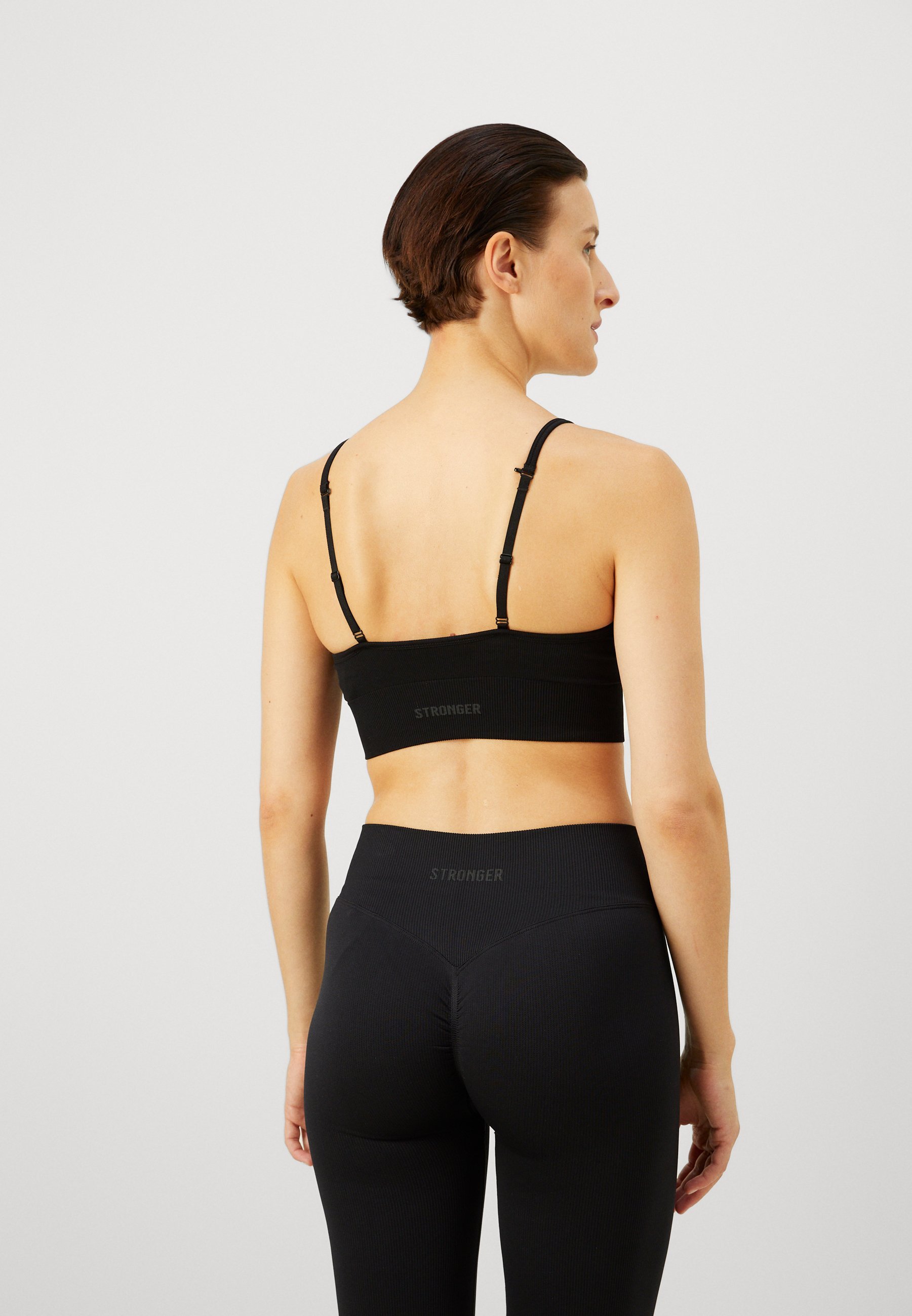 Reggiseno sportivo Stronger SEAMLESS SPAP BRA - Supporto leggero - nero