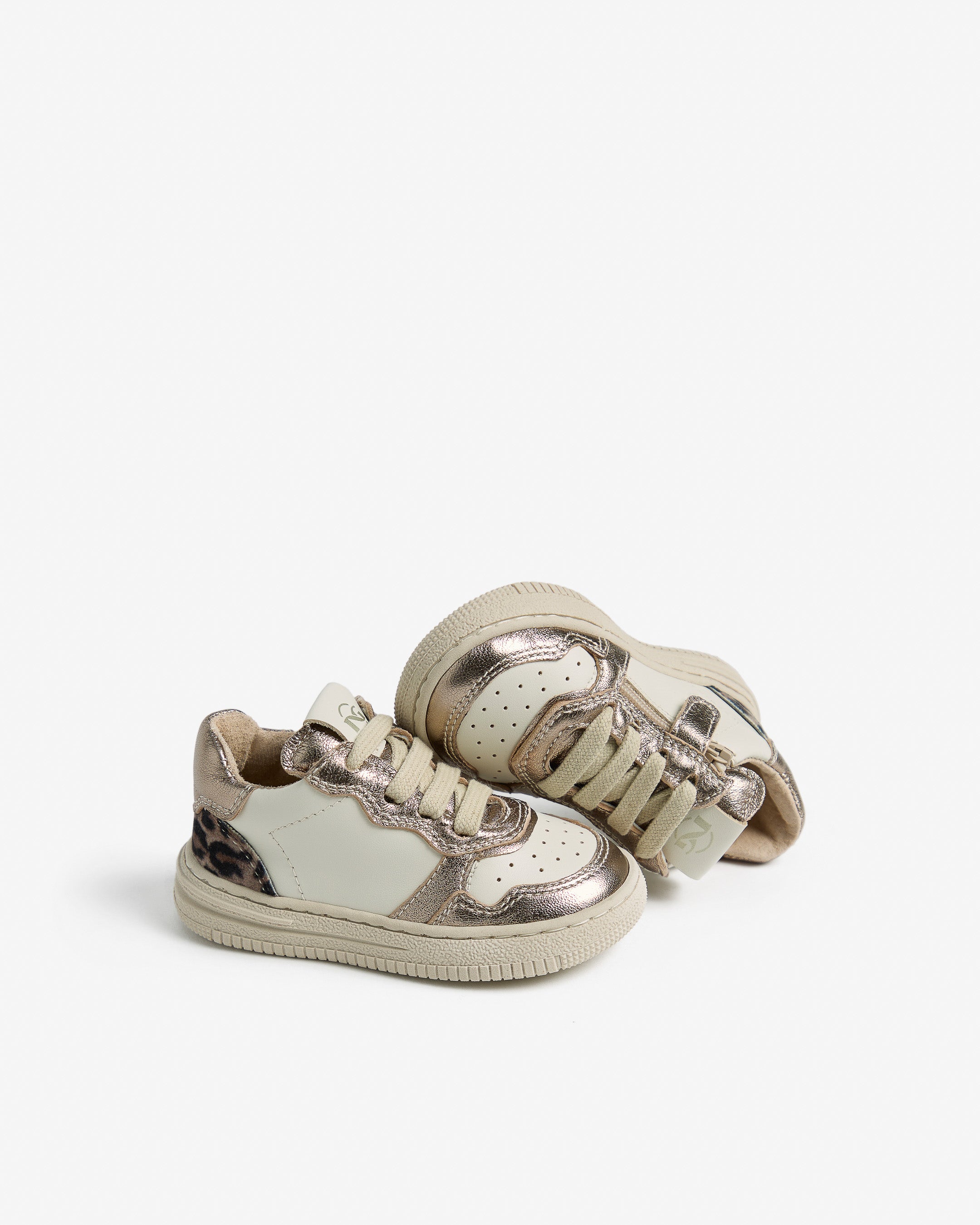  Baskets Junior pour filles en cuir et matière technique