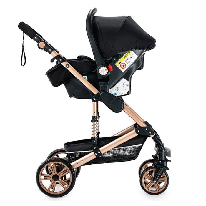 Magic ZC 3-in-1 Stroller, Travel System, Travel Cozy Stroller, Up to 15kg, 0-3 Years, With Large Basket, High Landscape View, Black