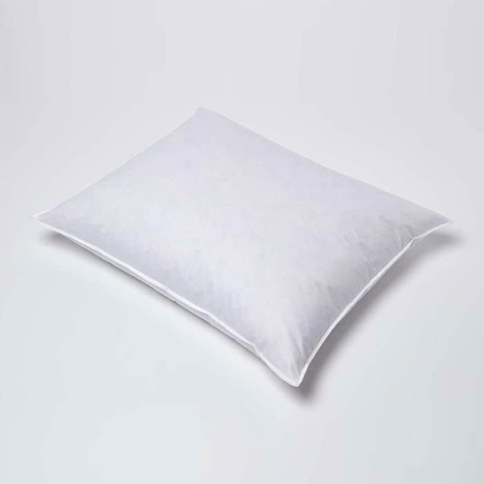 Cojín de plumas de pato 60x70 cm - HOMESCAPES - Juego de 2 cojines rectangulares