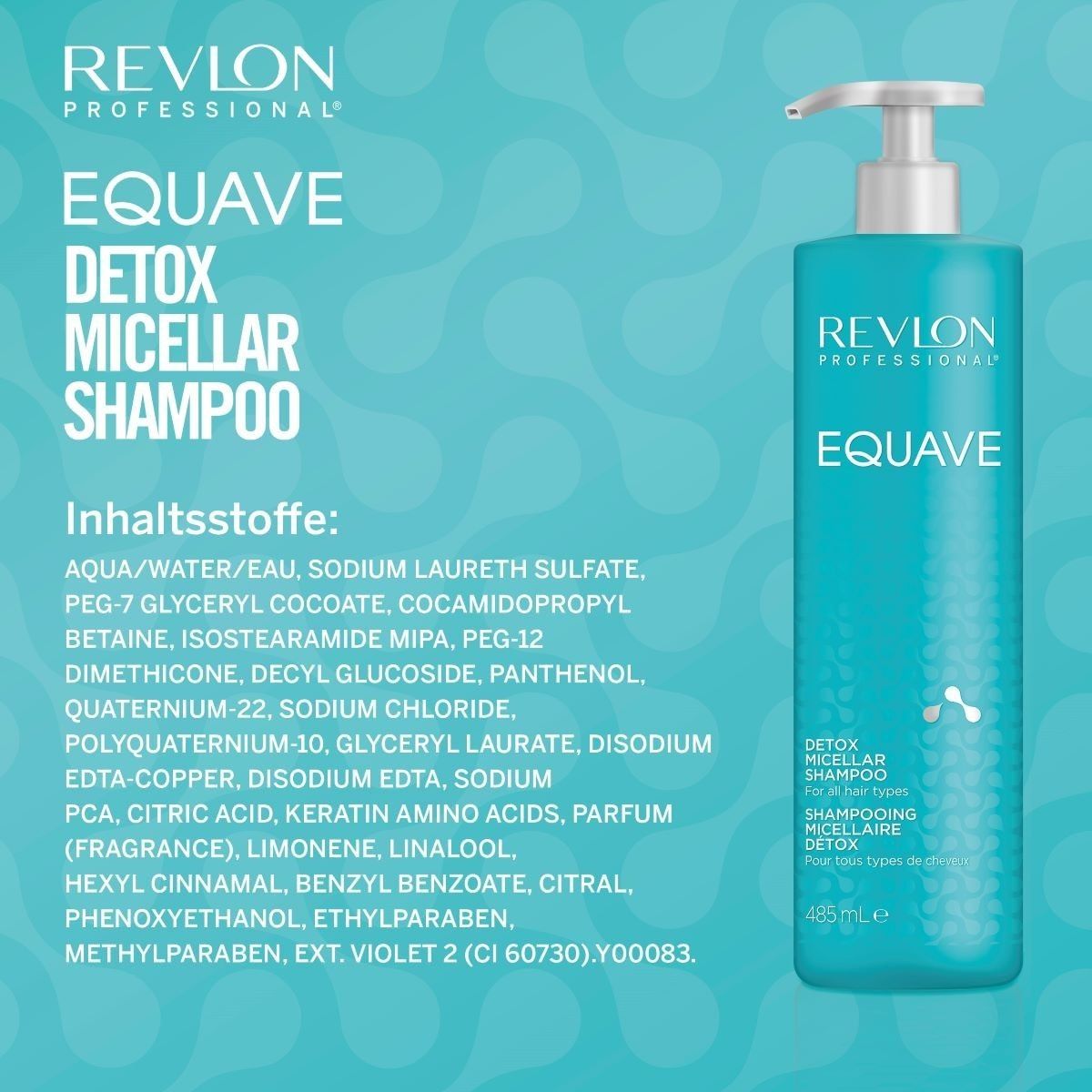 Revlon Professional Equave Detox micelarni šampon – za vse tipe las – 485 ml