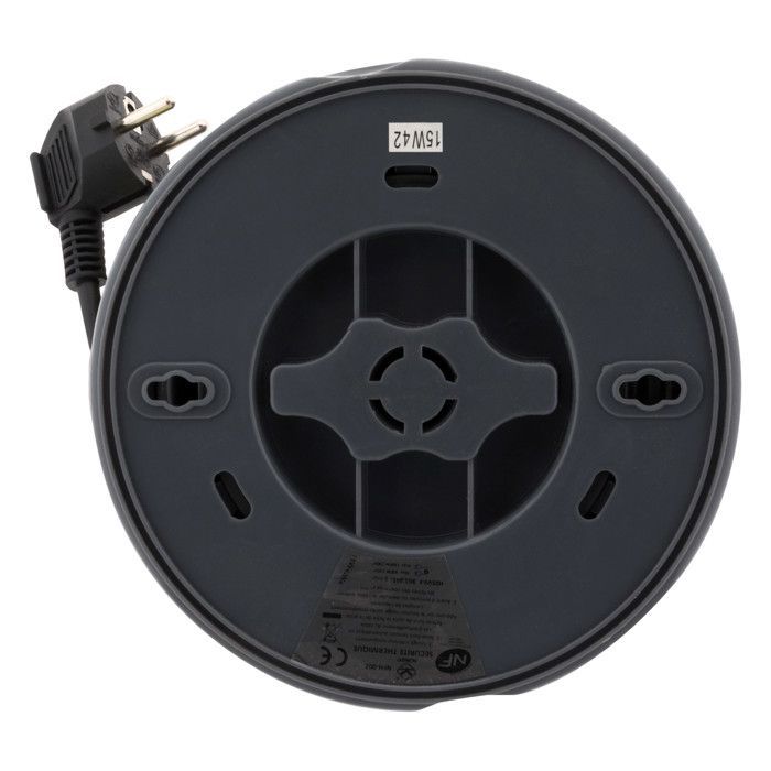 H05VV-F Carrete de cable de 4 tomas 3G1mm² de 5 m con disyuntor - Gris - Zenitech