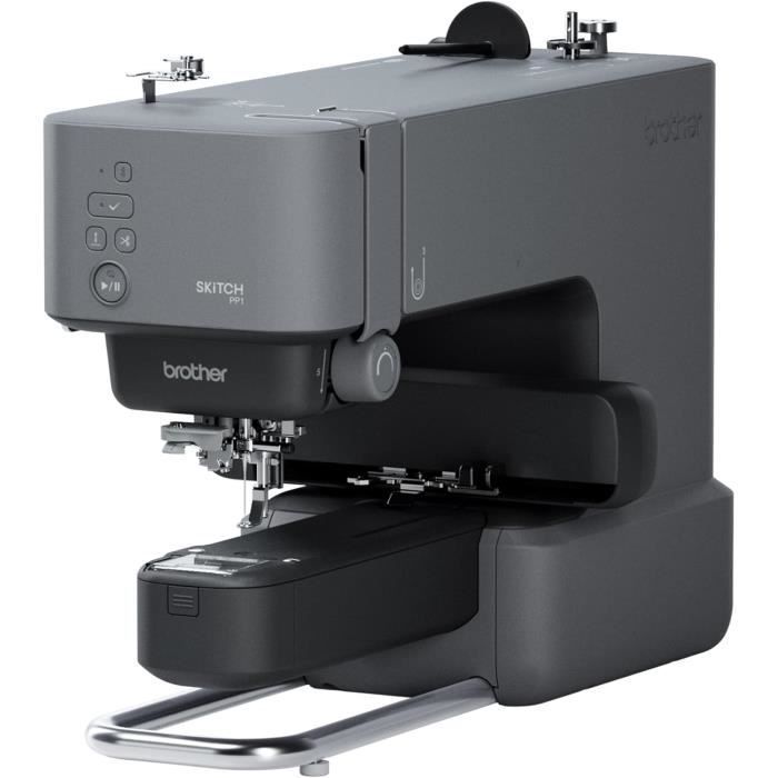 Brodeuse automatique - Brother - Skitch PP1 - Gris - Cadre magnétique 100x100 mm - Application Artspira