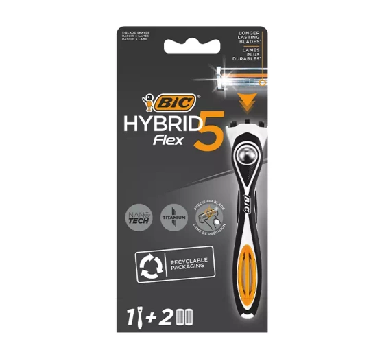 Bic Hybrid Flex5 maszynka do golenia dla mężczyzn rączka   2 wkłady
