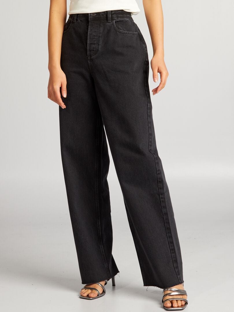 Pantalones vaqueros de pierna ancha - GRIS