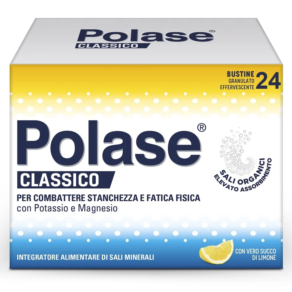 POLASE Polase Clásico Sabor Limón 24 Sobres Efervescentes Combate la Fatiga y el Agotamiento