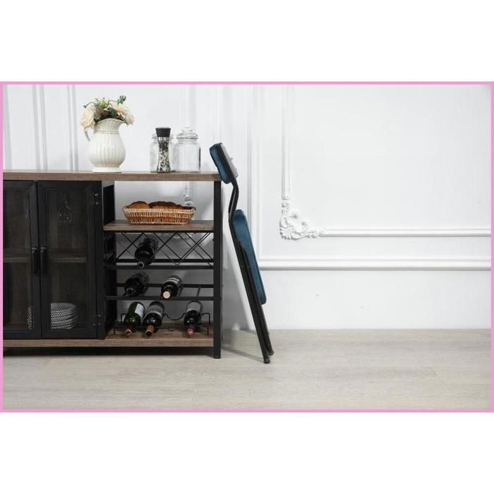 Chaises pliantes 2 pack - Rembourrées, sans assemblage, cadre en acier – Bleu