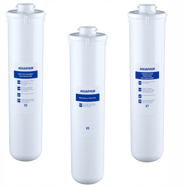 Zestaw 3 wkładów filtrujących Aquaphor K2, K5, K7