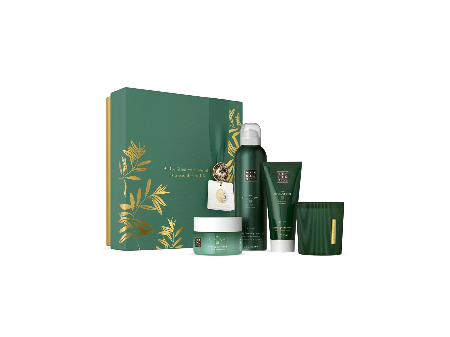 The Ritual of Jing Gift Set M schuimende douchegel 200 ml, crema corporal 100 ml, exfoliante corporal 125 g, crema 140 gr