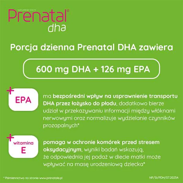 Prenatal DHA, Formuła kwasów omega-3 od początku ciąży do końca karmienia piersią, Kapsułki