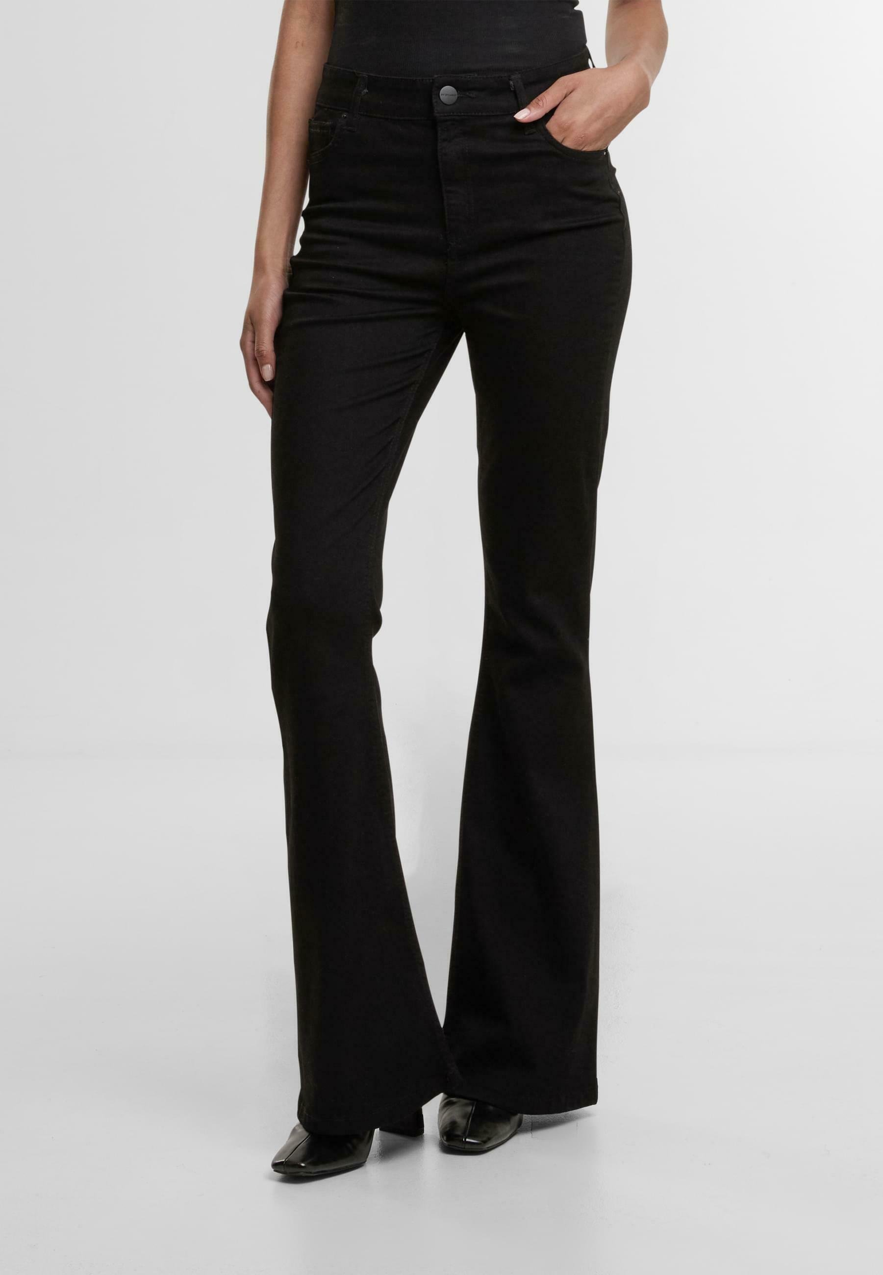 2Y Studios platėjančios plonos džinsinės kelnės - juodos