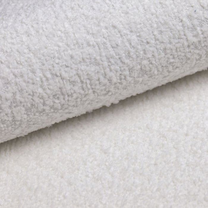 Sofá esquinero convertible TALIO en tejido bouclé beige