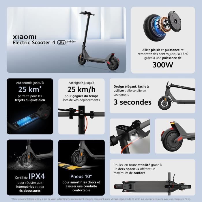 Electric Scooter - XIAOMI - Electric Scooter 4 Lite 2nd Gen - 10