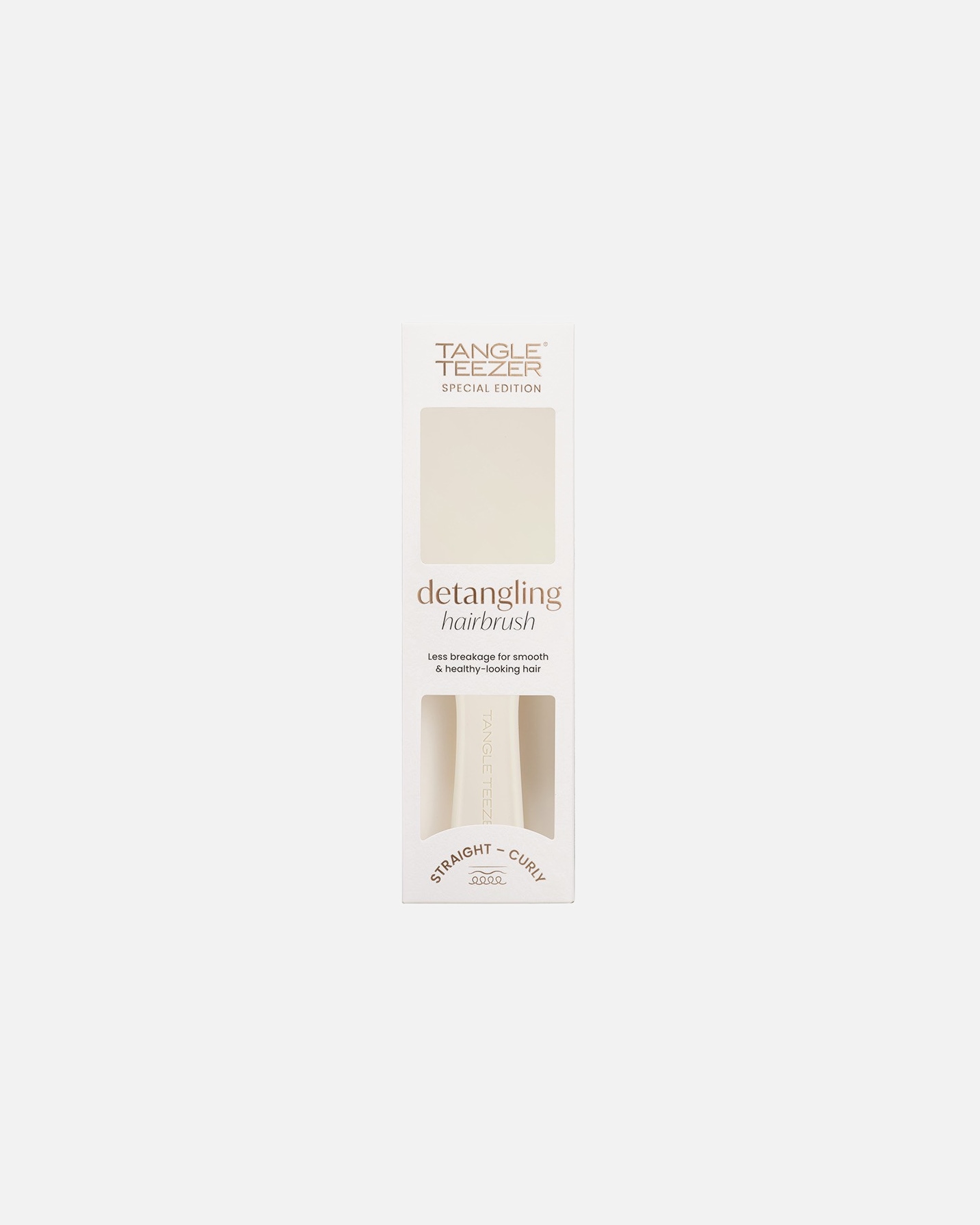 Escova desembaraçadora Tangle Teezer - A escova de cabelo definitiva, acabamento fosco, cor creme porcelana - 1 unidade