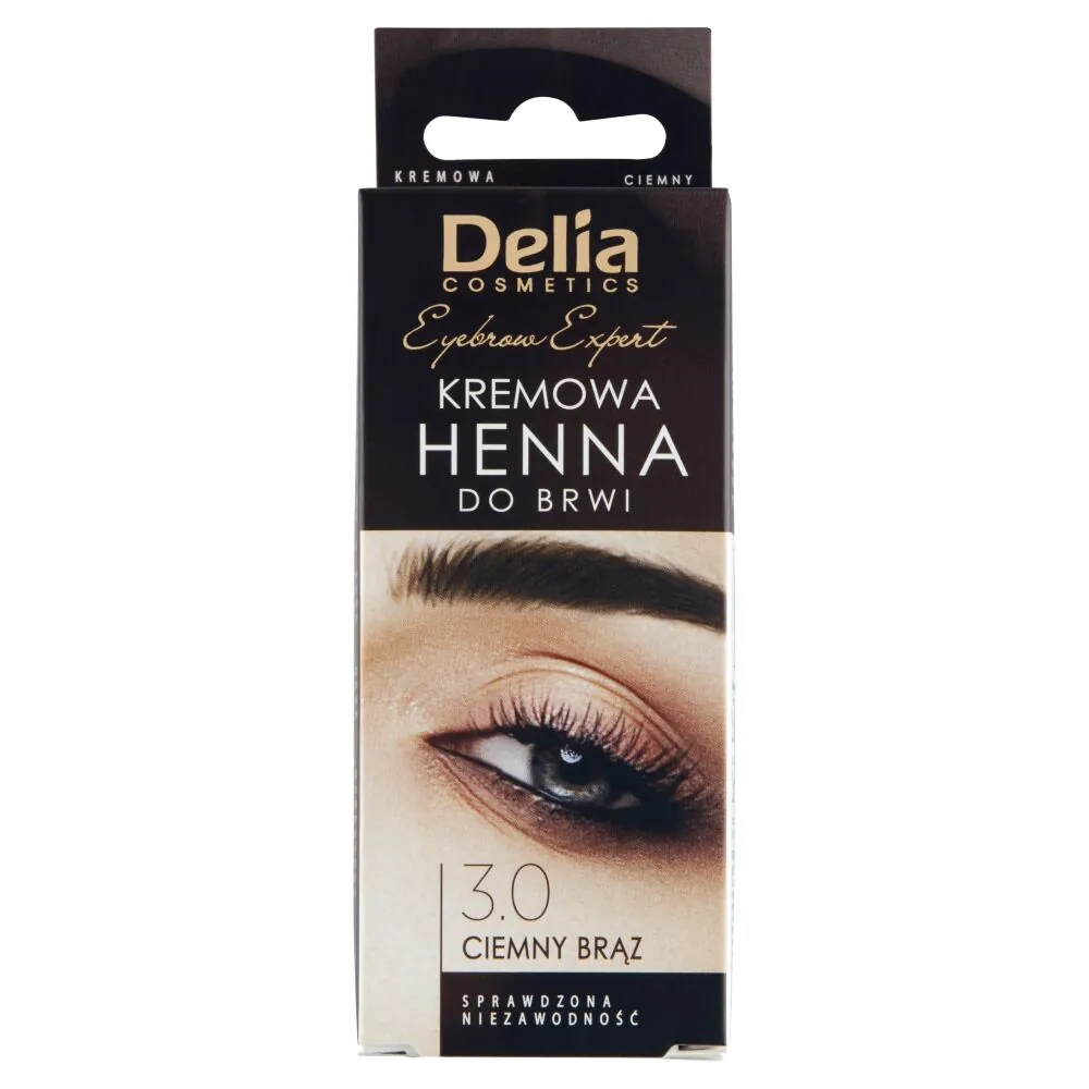 Delia Henna w Kremie z Olejkiem Arganowym do brwi 3.0 Ciemna Brąz