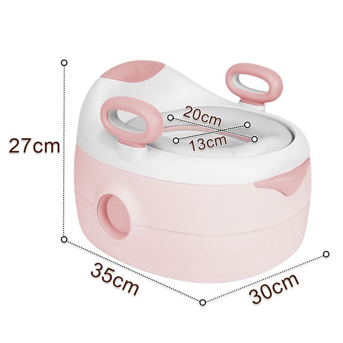 JEOBEST Orinal infantil 3 en 1, reductor de asiento de inodoro, taburete antideslizante, inodoro para bebés y niños pequeños de 12 a 36 meses, rosa