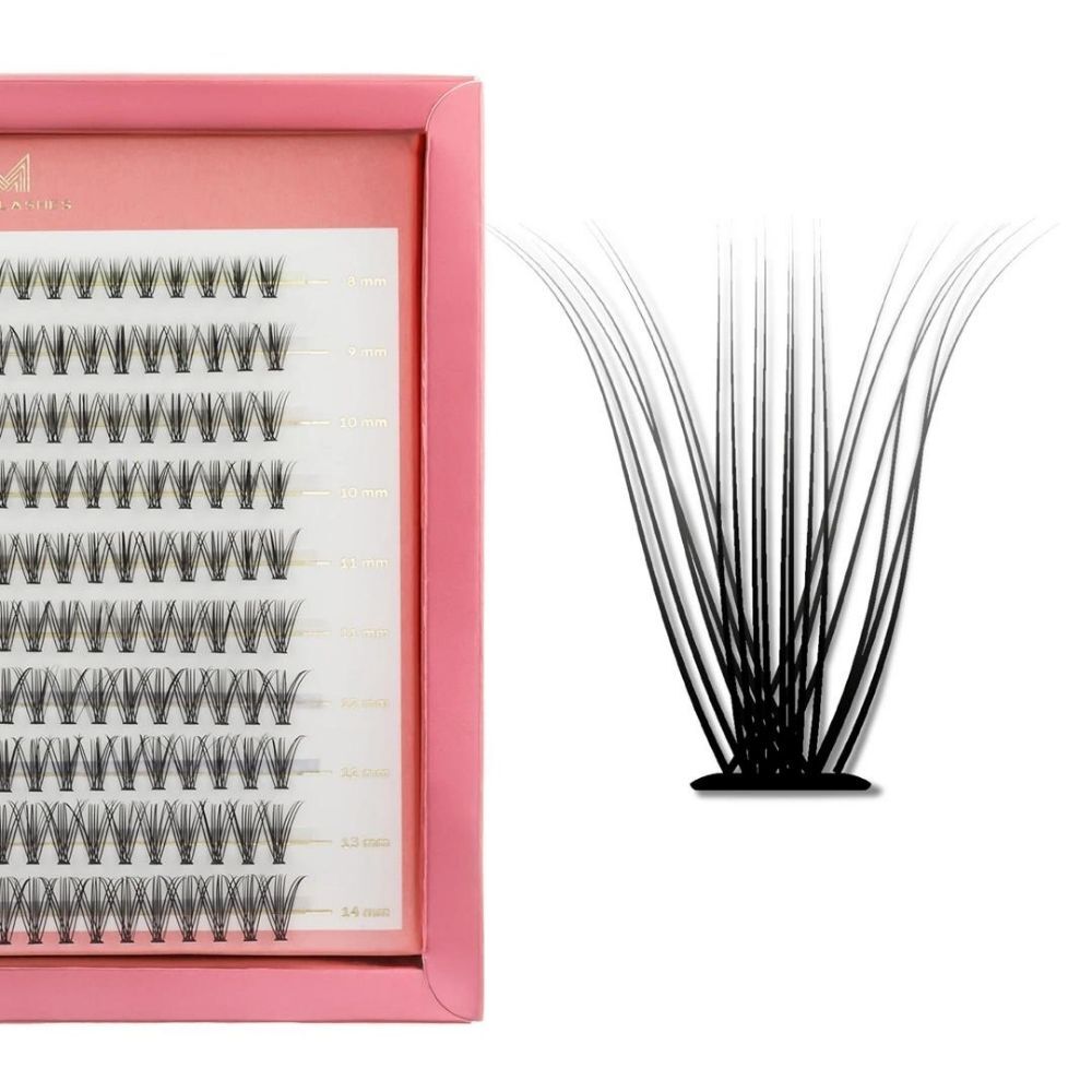 Muchas pestañas de seda de belleza individuales