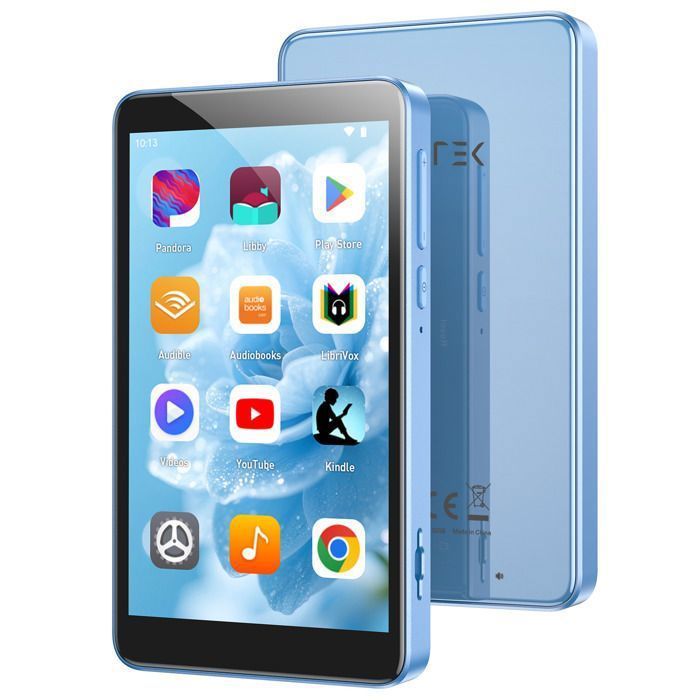 AGPTEK Lettore musicale MP4 da 96 GB con Bluetooth, WiFi e Spotify, Android 14, ampio touchscreen IPS, supporta l'installazione di app.