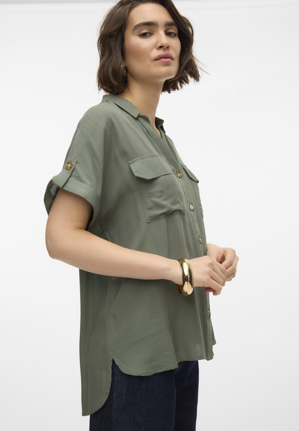 Vero Moda VMBUMPY NOOS - Chemisier boutonné - couronne de laurier