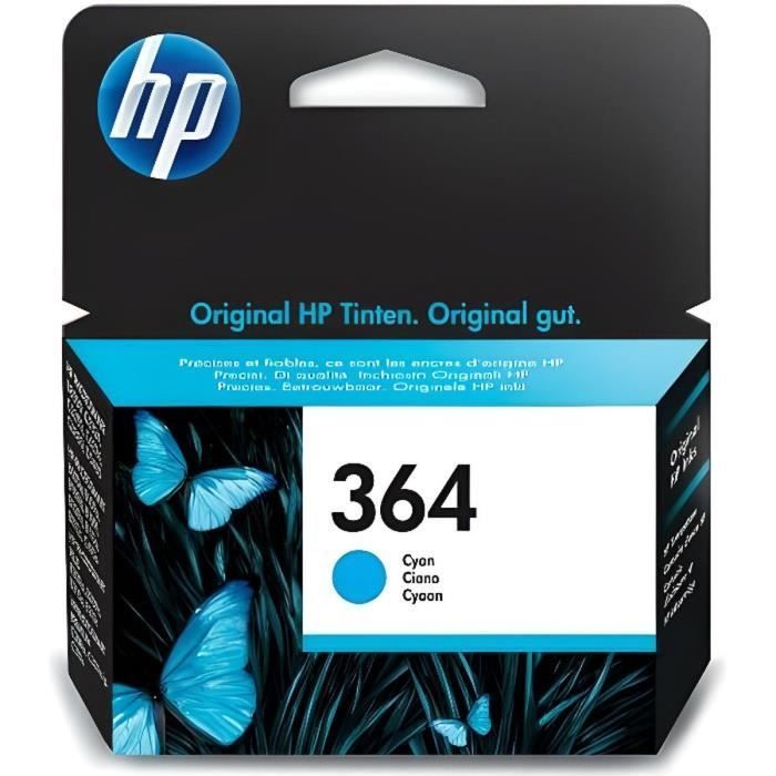 HP 364 Genuine Cyan Ink Cartridge (CB318EE) for HP DeskJet 3070A and HP Photosmart 5525/6525