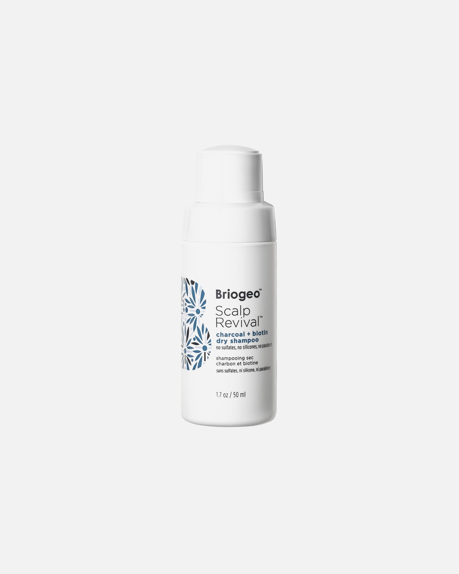 Briogeo sausasis šampūnas galvos odai atgaivinti™ su aktyvuota anglimi ir biotinu – 50 g