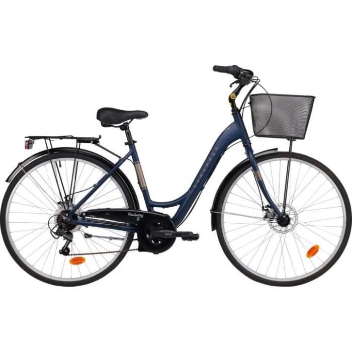 28 inch aluminium stadsfiets, maat M, uitgerust met 18 versnellingen, verstelbare stuurpen, Shimano derailleur en dubbele schijfremmen!