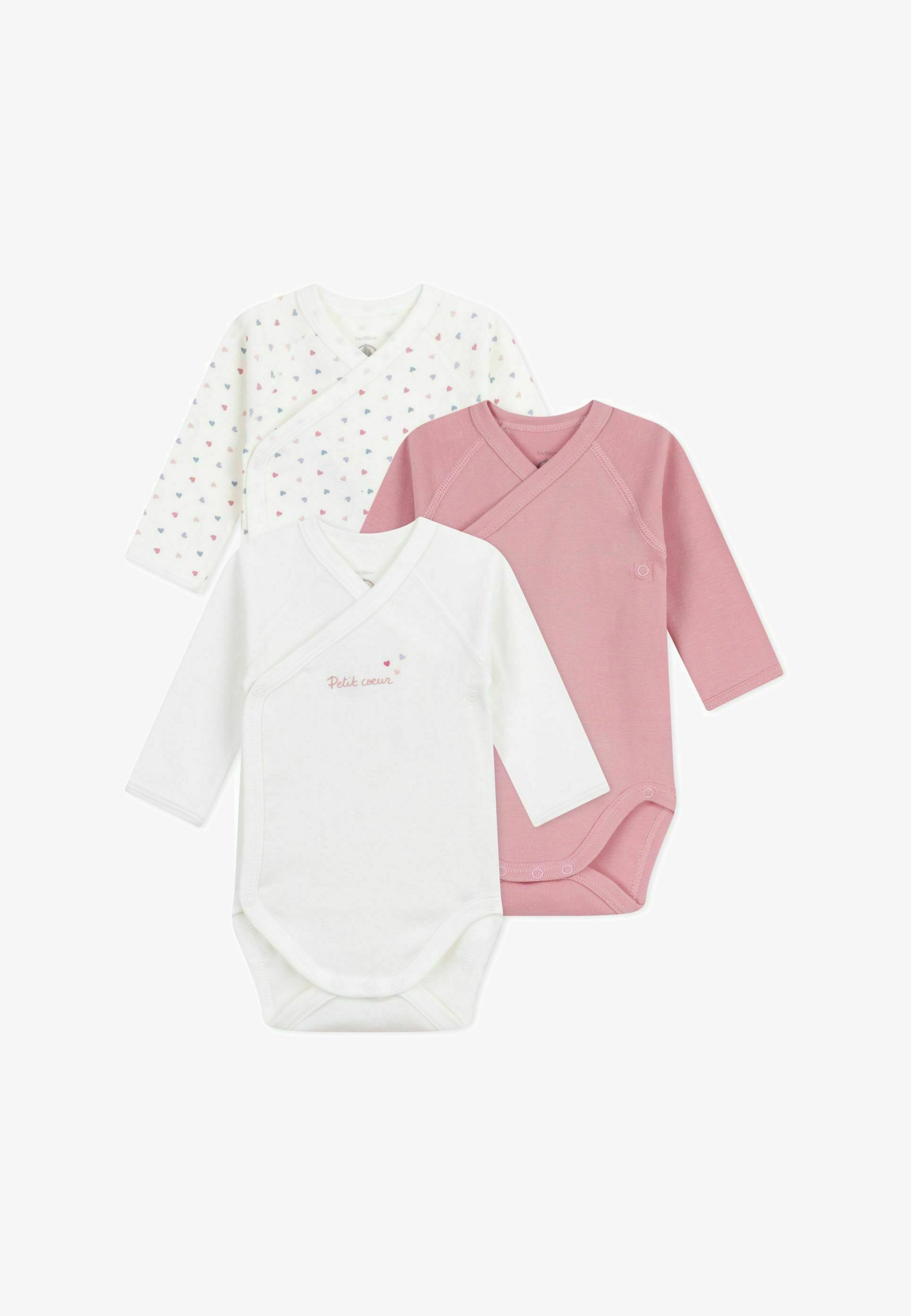 Petit Bateau 3 PACK - Corpo - branco rosa