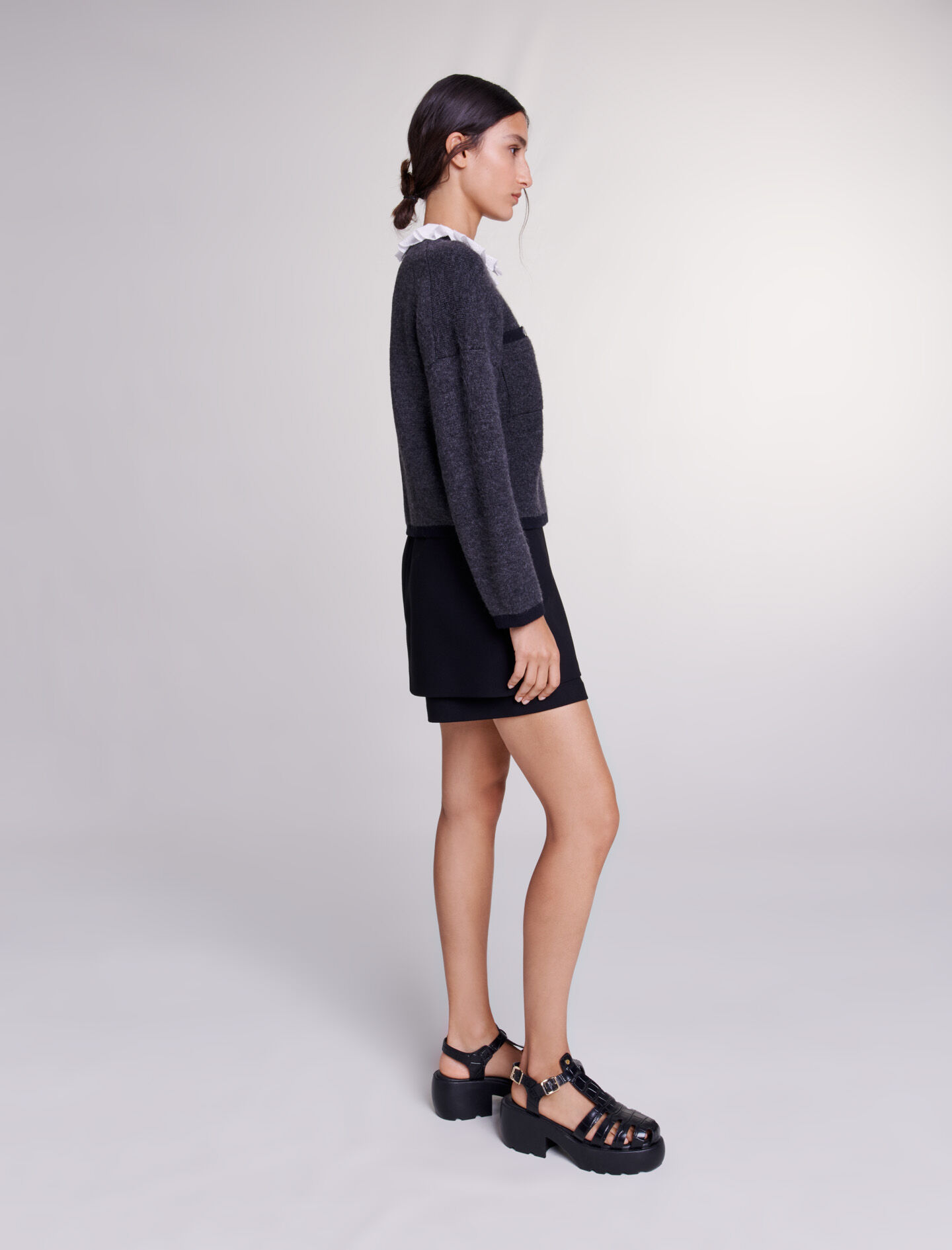 Cardigan tricotat - Gri