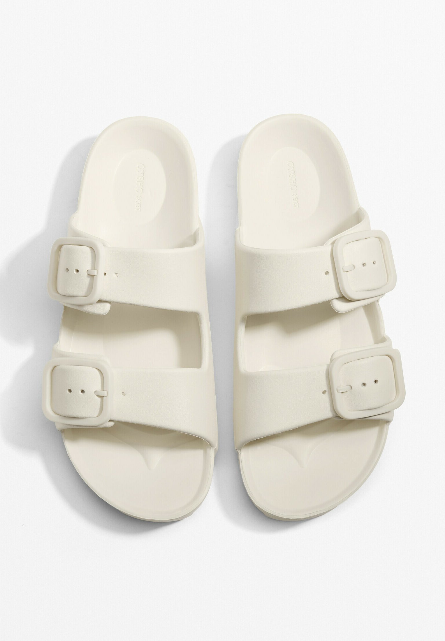 OYSHO BUCKLED - Zwembadglijbanen - wit