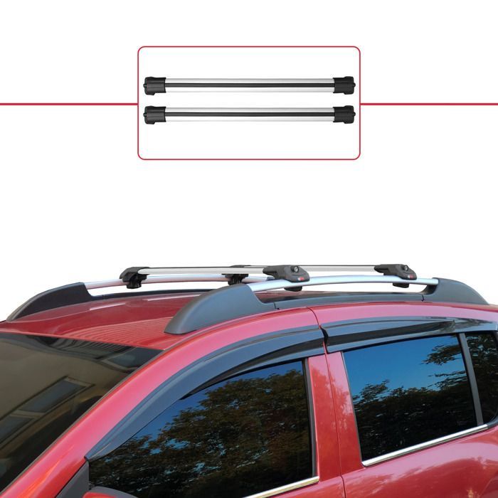 Barras de techo ACE-1 para Dacia Sandero STEPWAY 2012-2020, portaequipajes para coche / Gris