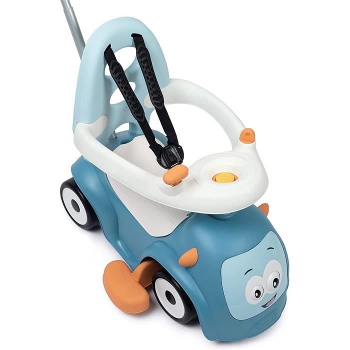 Smoby – Maestro Rutschauto, Blau – Für Kinder ab 6 Monaten – Verstellbar – Leise Räder – Hupe