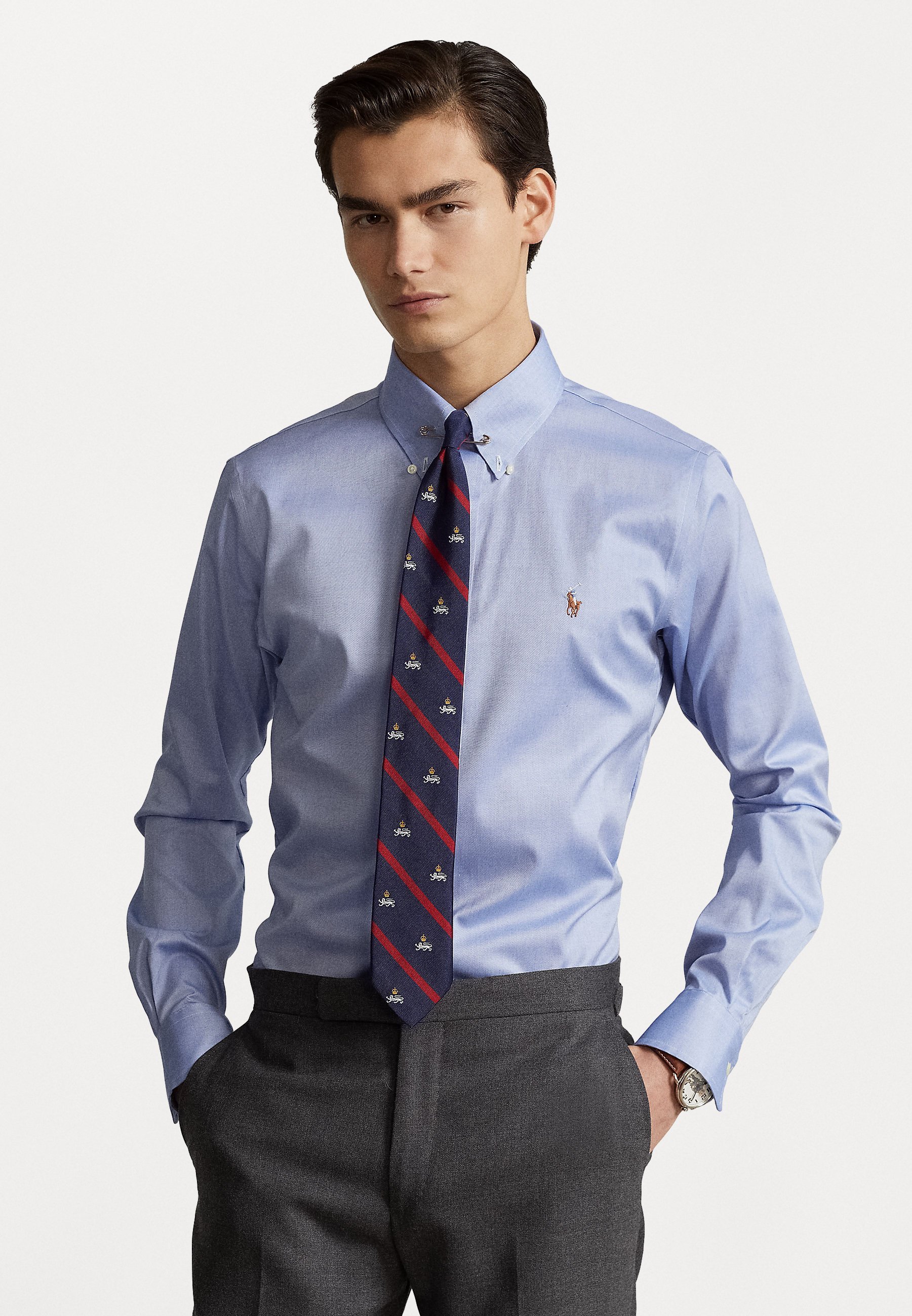 Polo Ralph Lauren overhemd - Formeel overhemd - echt blauw/wit