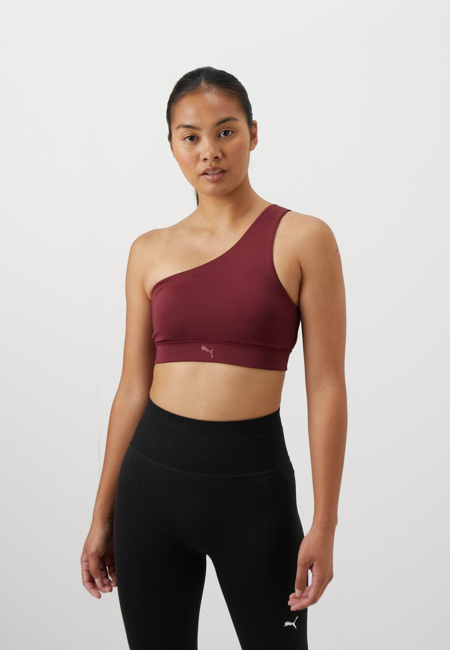 Reggiseno sportivo monospalla Puma - Supporto leggero - colore rubino brillante