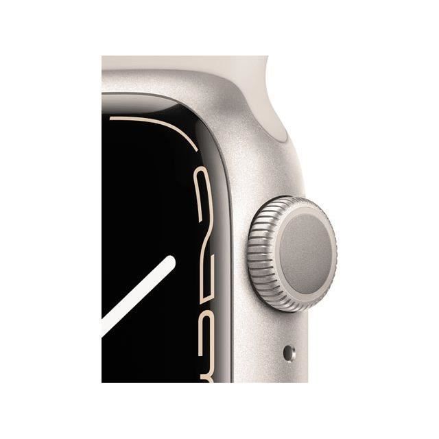 Apple Watch Series 7 GPS 41 - Aluminium Starlight - Sport band Starlight - Reconditionné - Excellent état