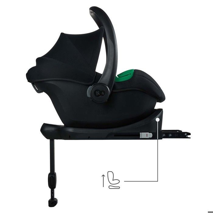 Silla de coche infantil Kinderkraft MINK PRO 2 i-Size (40–87 cm) + base ISOFIX MINK FX 2, H-GUARD+, SPS+, ultraligera (3,2 kg), negra.