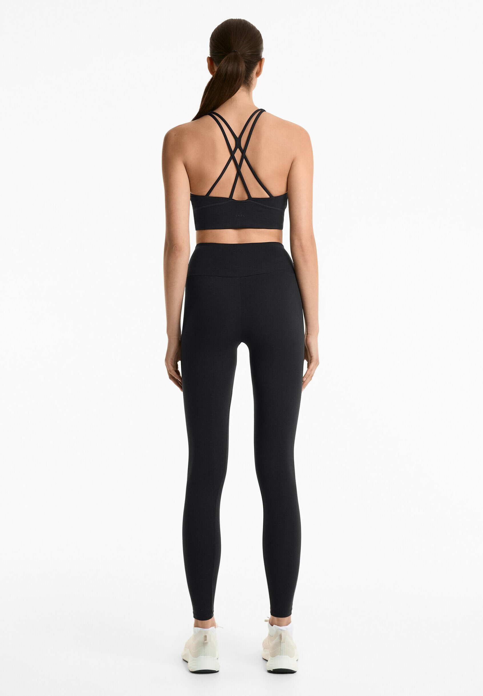 OYSHO COMFORTLUX SUPER HIGH RISE 70 cm FULL LENGTH - Legíny - čierne
