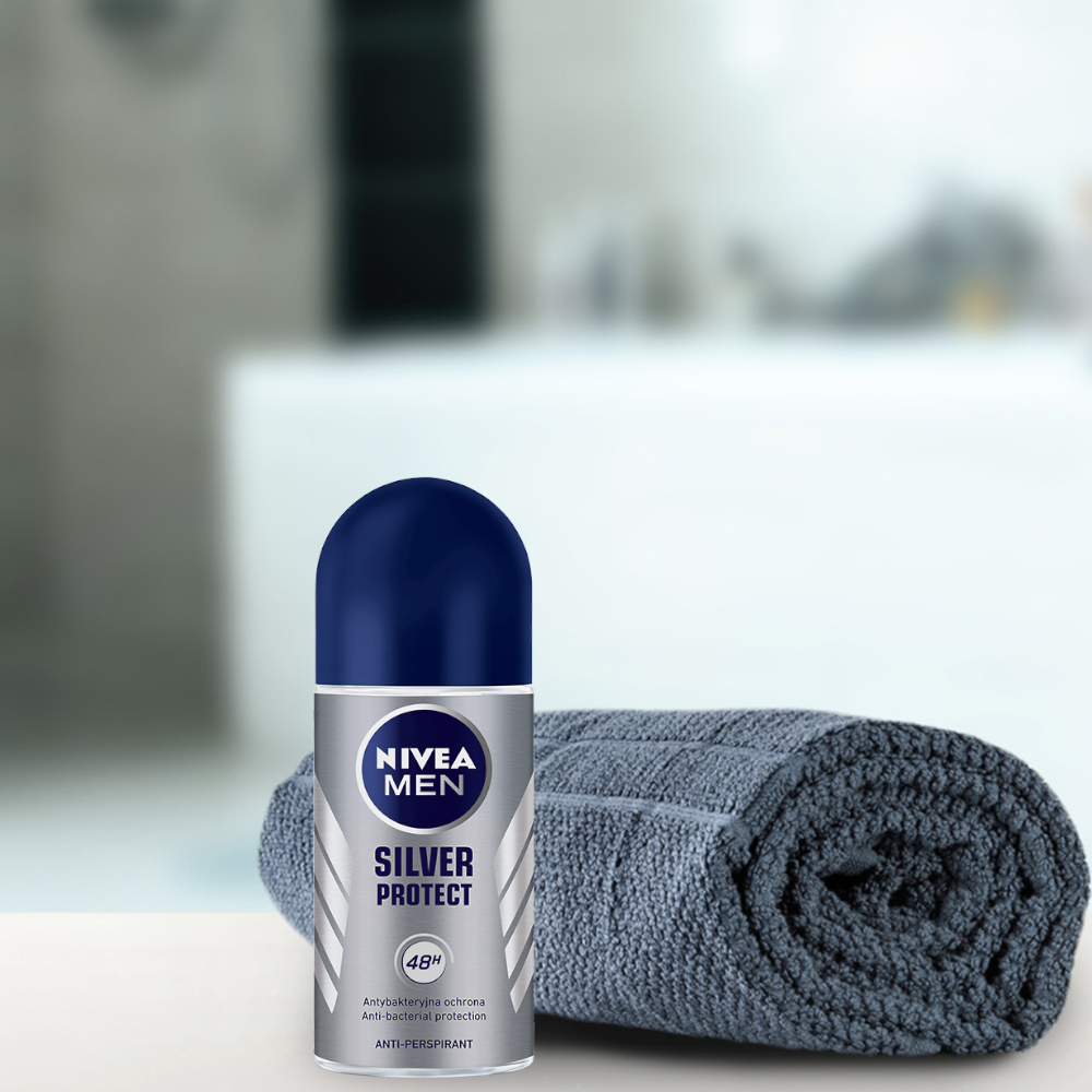 Nivea Men Antiperspirant Roll-on 50ml Silver Protect Men