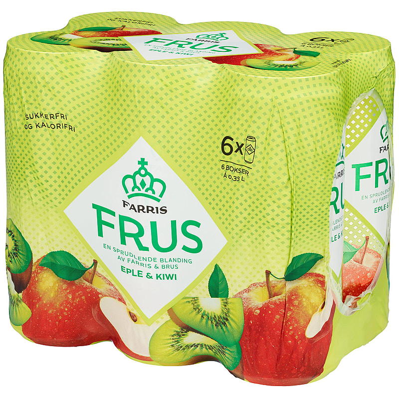 Farris Farris Congelados, caja de 0,33 l, paquete de 6 unidades, manzana/kiwi
