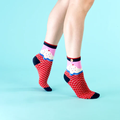 Cabaia Lilac & Pink Navy Socks