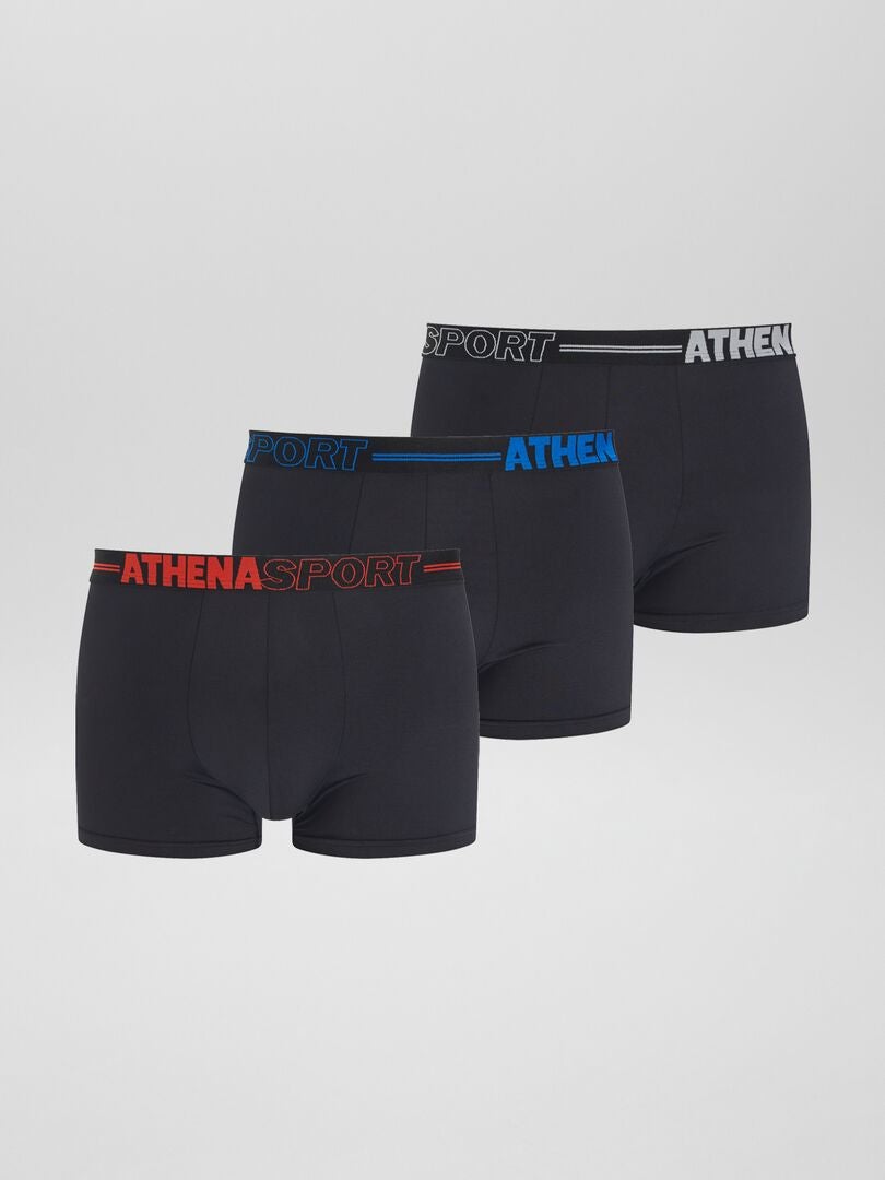 Zestaw 3 bokserek „Athena” – CZARNE